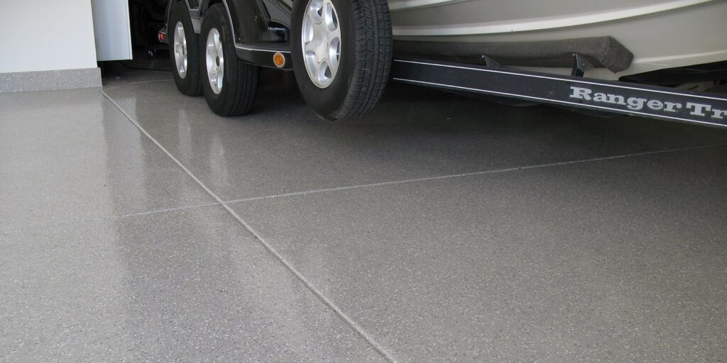 garage with concrete flooring