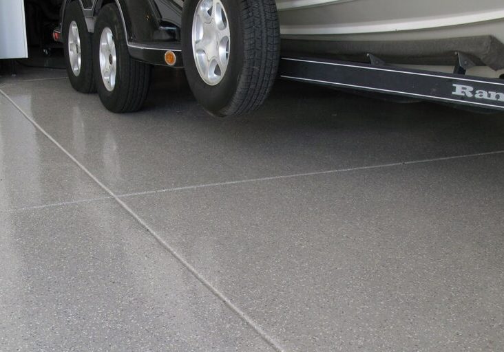 garage with concrete flooring