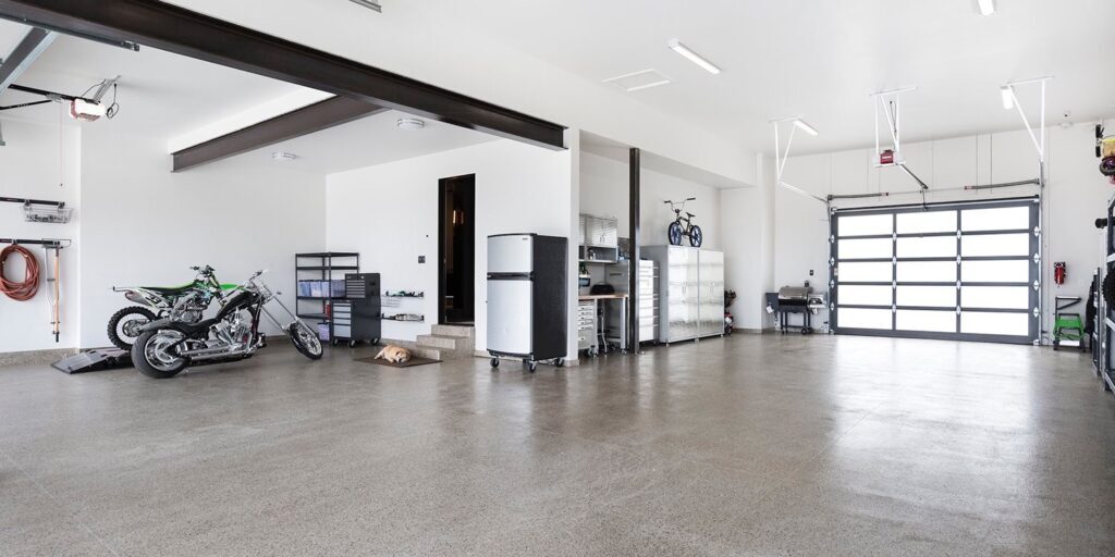newly cleaned garage floor